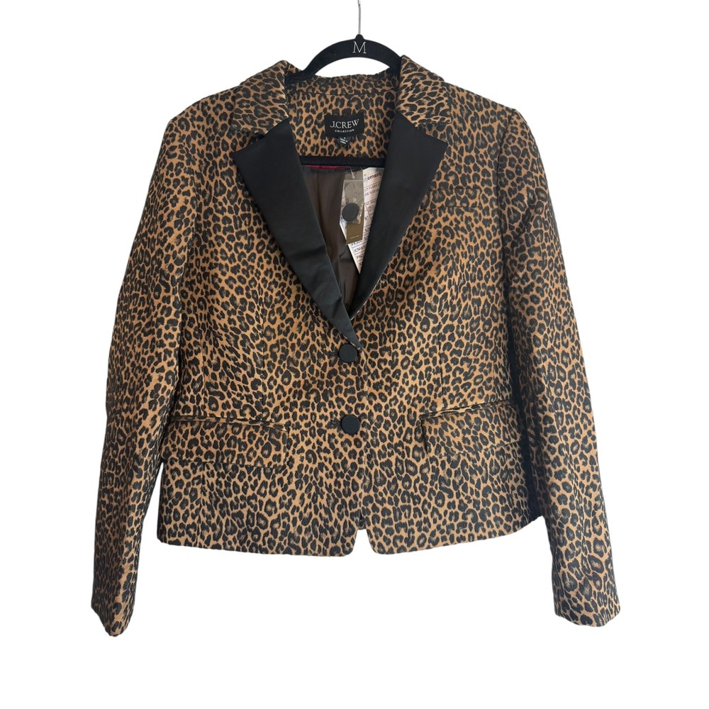 J.Crew Collection Leopard Blazer Dreamtex Panthera Brown CF809 HO24 Sample 6